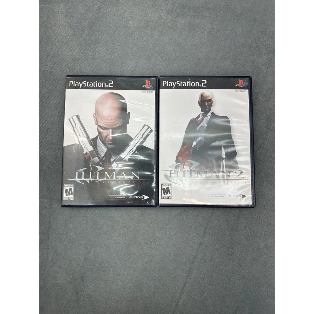 Hitman 2 Silent Assassin & Hitman Contracts PS2 Bundle Black Label